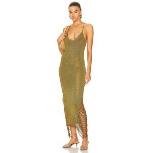 Aisling Camps Stalactite Slip Dress Gold Knit